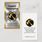 Silver Gold Metallwerk Visitenkarte (Vorne/Hinten)