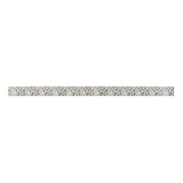 Silver & Gold Mosaic Satin Ribbon Satinband