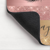 Silver Gold Rose Gold Glitzer Beauty Eyelash Mousepad (Ecke)