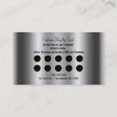 Silver Gold Shine Eyelashes Customer Loyalty Card Treuekarte (Rückseite)