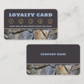 Silver & Gold Slate Effect Loyalty Card Treuekarte (Vorne/Hinten)