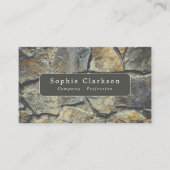 Silver & Gold Slate Effect, rustikal Visitenkarte (Vorderseite)