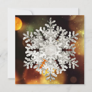 Silver & Gold Snowflake Feiertagskarte
