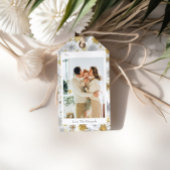 Silver & Gold Snowflake Foto Weihnachtsgeschenk Ta Geschenkanhänger