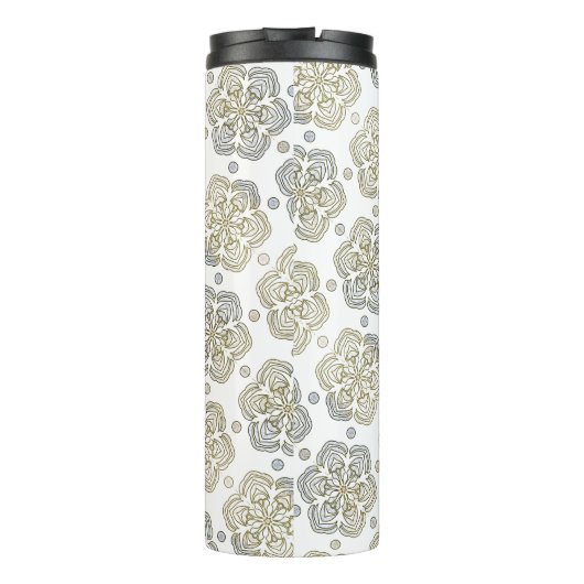 Silver Gold Snowflakes Thermosbecher (Rückseite)