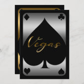 Silver & Gold Spade Casino Las Vegas 21. Einladung (Vorne/Hinten)