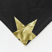 Silver & Gold Stars Black Hollywood Star Glam Fleecedecke (Ecke)
