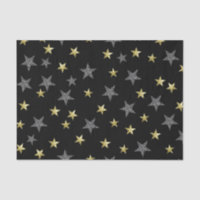 Silver & Gold Stars Black Hollywood Star Party