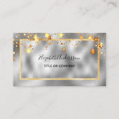 Silver Gold Stars eleganter Schönheitssalon Visitenkarte (Vorderseite)