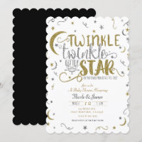 Silver & Gold Twinkle Little Star Baby Dusche