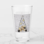 Silver Gold und Black Christmas Tree Glas (Rückseite)