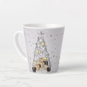 Silver Gold und Black Christmas Tree Milchtasse (Linke Ecke)