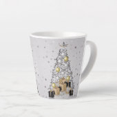 Silver Gold und Black Christmas Tree Milchtasse (Rechte Ecke)