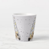 Silver Gold und Black Christmas Tree Milchtasse (Vorderseite)