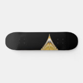 Silver Gold Volcano Skateboard (Horizontal)