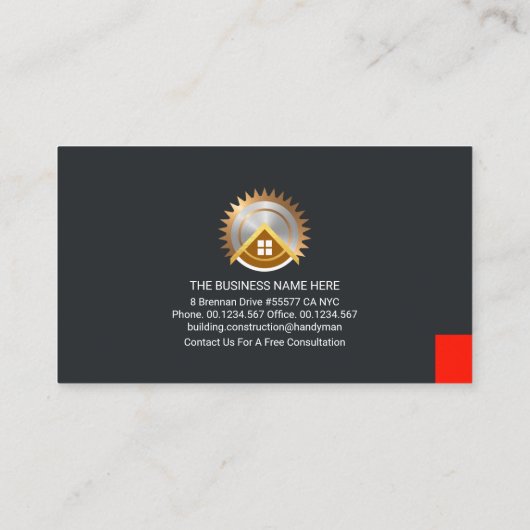 Silver Gold Waves Holz Panel Visitenkarte (Rückseite)