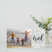 Silver & Gold Weihnachten | Foto Ferienkarte (Stehend Vorderseite)