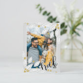 Silver & Gold Weihnachten | Foto Holiday Card (Stehend Vorderseite)