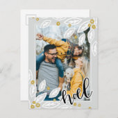 Silver & Gold Weihnachten | Foto Holiday Card (Vorne/Hinten)