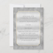 Silver Gold Weihnachtsbaum | Schneeflocken Party Einladung (Rückseite)