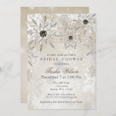 Silver Gold Winter Brautparty Einladung (Vorne/Hinten)