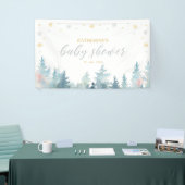 Silver & Gold Winter Wonderland Baby Showbanner Banner (Messeveranstaltung)