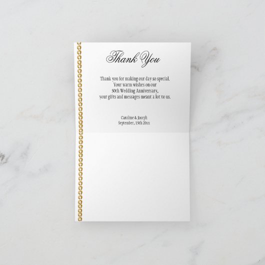 Silver & Gold zum 50. Jubiläum, grün Danke (Innenseite)