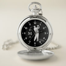 Silver Golfer Triple Monogramm