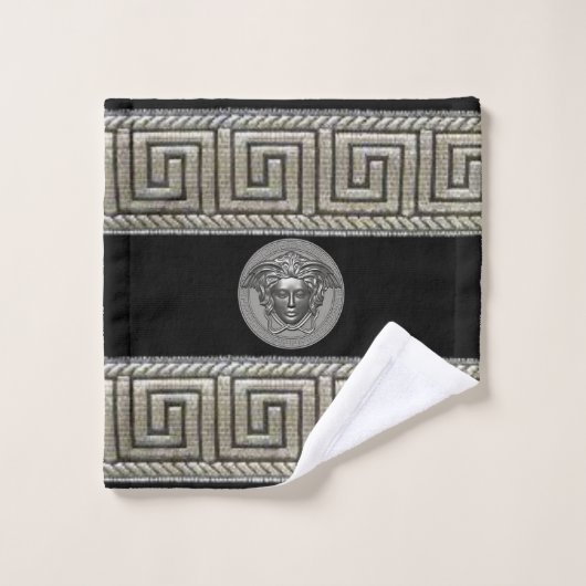 Silver Gorgon - Medusa Guest / Geschenk Badhandtuch Set (Waschlappen)