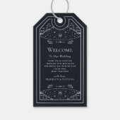 Silver Gothic Tarot Wedding Willkommensschilder Geschenkanhänger (Vorderseite)