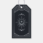 Silver Gothic Tarot Wedding Willkommensschilder Geschenkanhänger (Rückseite)