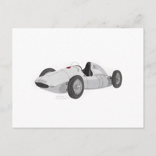 Silver GP Racer Postkarte (Vorderseite)