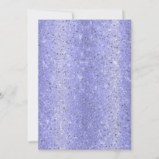 Silver Grad Cap, Disco Ball, Violettsequenzen Einladung (Rückseite)