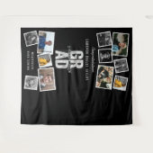 Silver GRAD Graduation Party 11 Foto Hintergrund Wandteppich (Vorderseite (Horizontal))