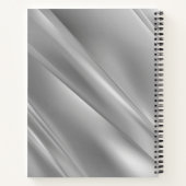 Silver-Gradient-Diagonallinien Notizblock (Rückseite)