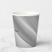 Silver-Gradient-Diagonallinien Pappbecher (Links)