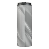 Silver-Gradient-Diagonallinien Thermosbecher (Rückseite)