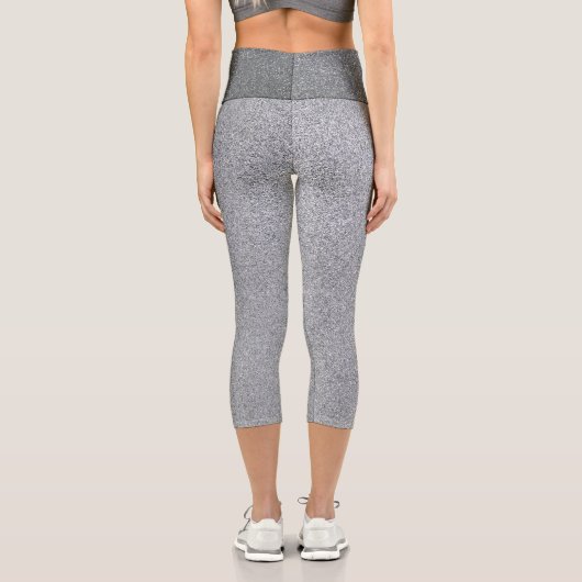 Silver Gradient Glitzer Capri Leggings (Rückseite)