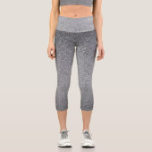 Silver Gradient Glitzer Capri Leggings (Vorderseite)