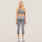 Silver Gradient Glitzer Capri Leggings (Vorderseite)