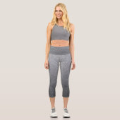 Silver Gradient Glitzer Capri Leggings (Vorderseite)