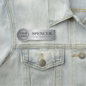 Silver Gradient hinzufügen Logomitarbeiter Namensschild (Beispiel)