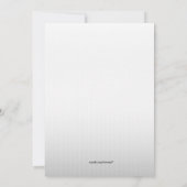 Silver Gradient New Baby Foto Geburtserklärung Ankündigung (Rückseite)