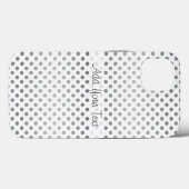 Silver Gradient Polka Dots von Shirley Taylor Case-Mate iPhone Hülle (Rückseite (Horizontal))