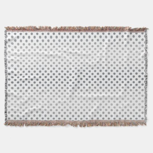 Silver Gradient Polka Dots von Shirley Taylor Decke (Vorderseite)