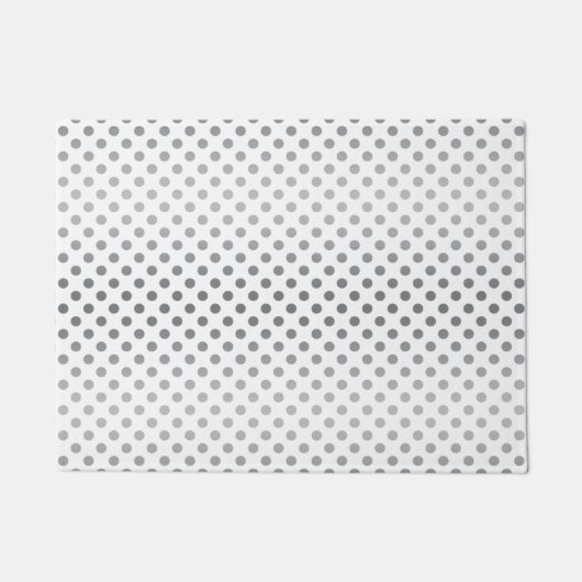 Silver Gradient Polka Dots von Shirley Taylor Fußmatte (Vorderseite)