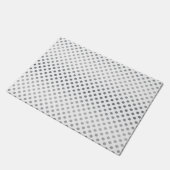Silver Gradient Polka Dots von Shirley Taylor Fußmatte (Schrägansicht)