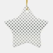 Silver Gradient Polka Dots von Shirley Taylor Keramikornament (Hinten)