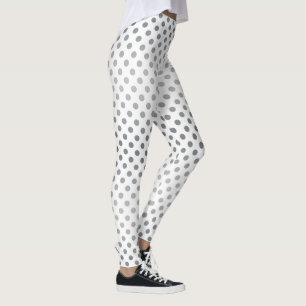 Silver Gradient Polka Dots von Shirley Taylor Leggings