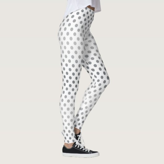 Silver Gradient Polka Dots von Shirley Taylor Leggings (Rechts)